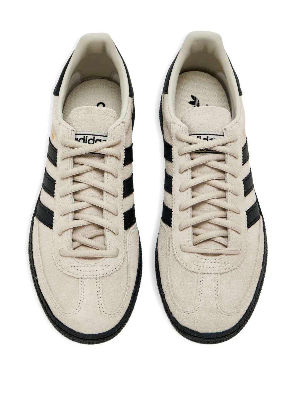 Adidas Originals Leather Three-stripes Low-top Sneakers In Neutral