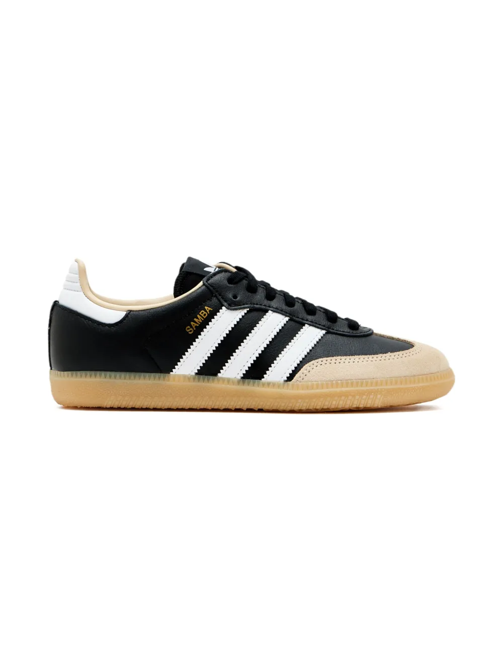 Adidas Kids Samba lace-up leather sneakers Black