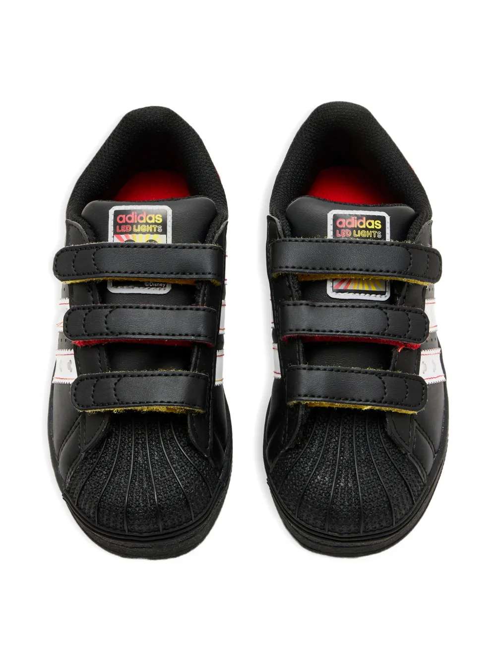 adidas Kids Disney Superstar gestreepte sneakers Zwart