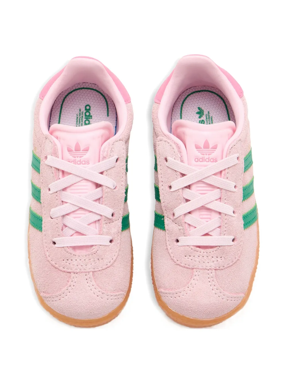 adidas Kids Gazelle three-stripe suede sneakers Pink