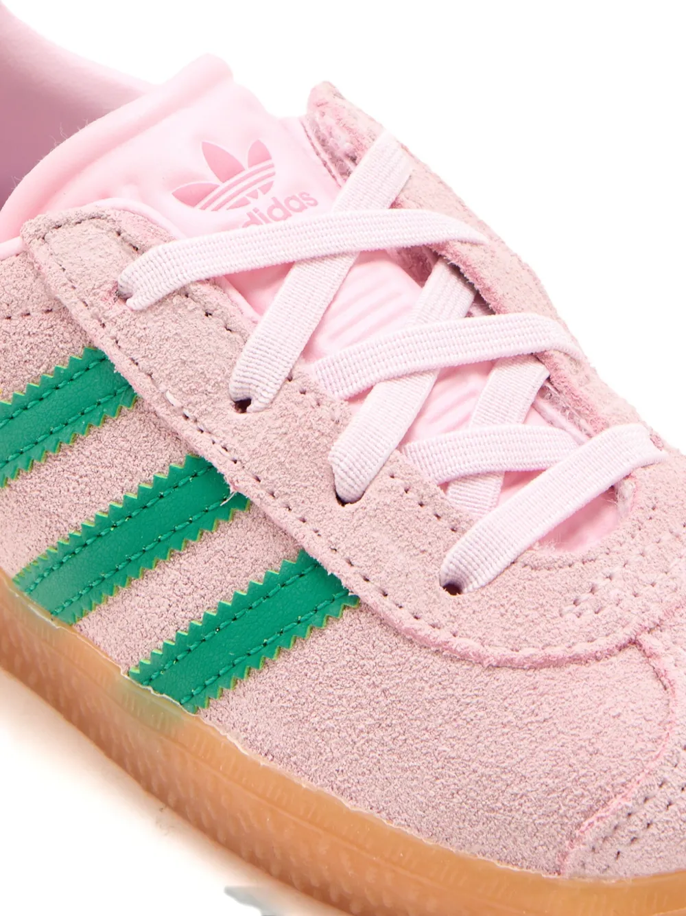 adidas Kids Gazelle three-stripe suede sneakers Pink