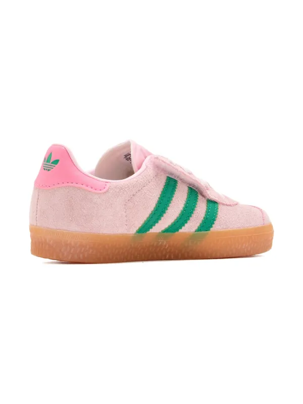 adidas gazelle silver green womens adidas Gazelle Bold Shoes - Women's - Aurora Coffee / Light Pink / Gold main image 1