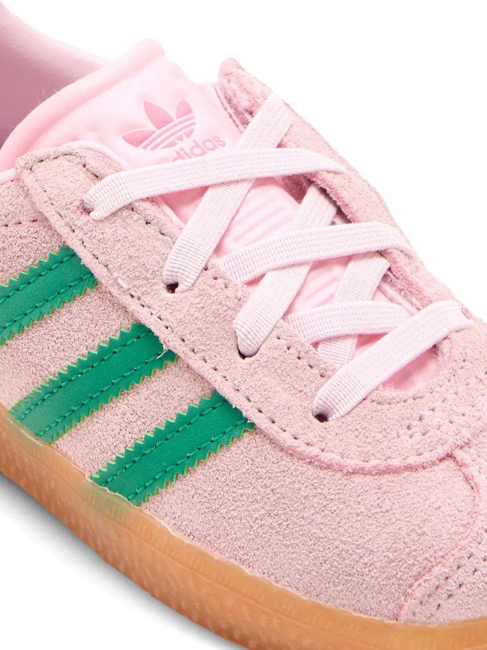 adidas Kids Gazelle three-stripe suede sneakers Pink