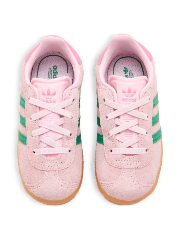 Adidas Kids Gazelle three-stripe Suede Sneakers Pink FARFETCH IN