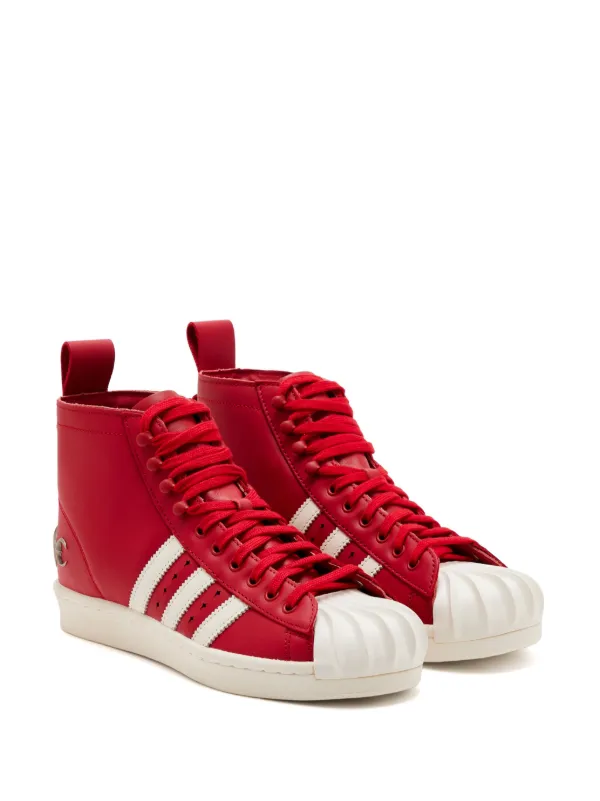 Adidas high-top Leather Sneakers Red FARFETCH TR