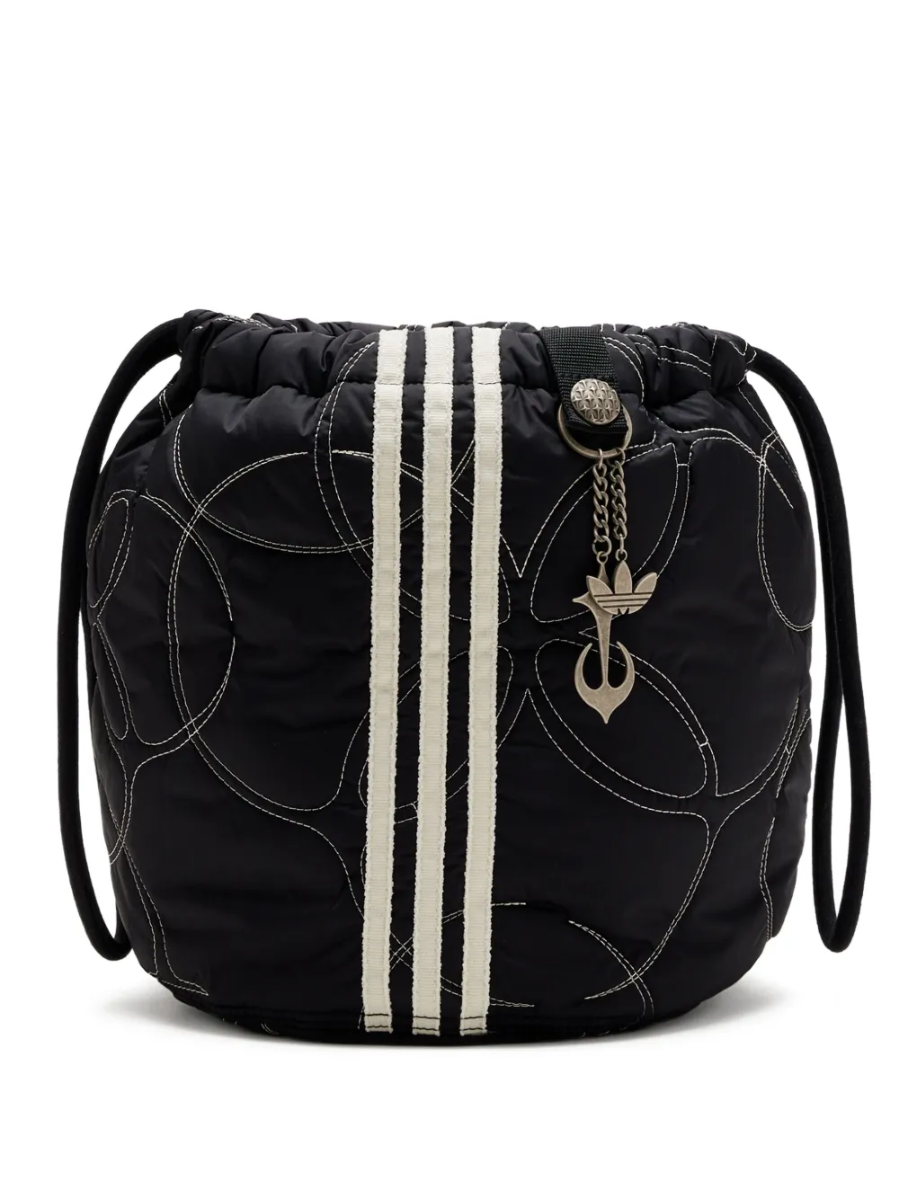 adidas quilted drawstring holdall | Black | Image 1