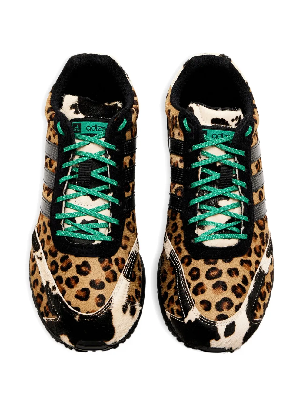 adidas Adizero Adios leopard-print stripe sneakers Brown