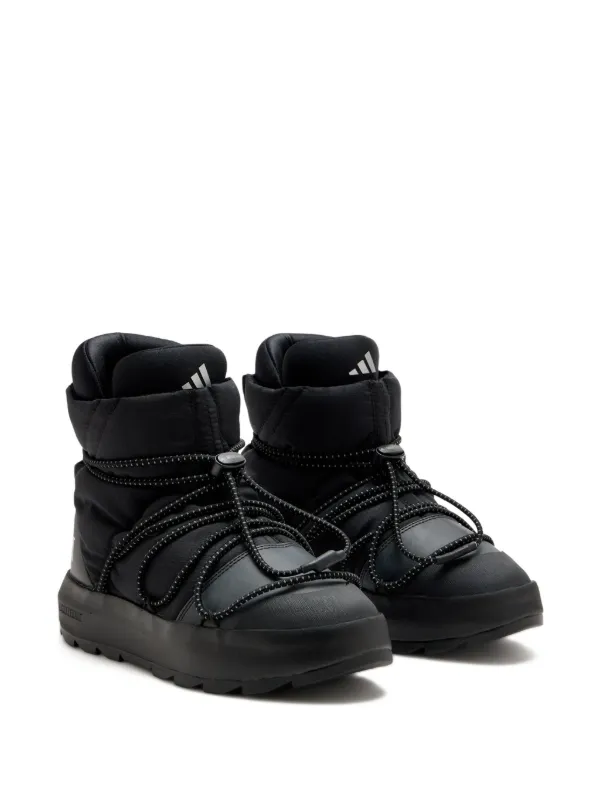 Adidas x Moon Boot Quilted lace-up Boots | Black | FARFETCH CA