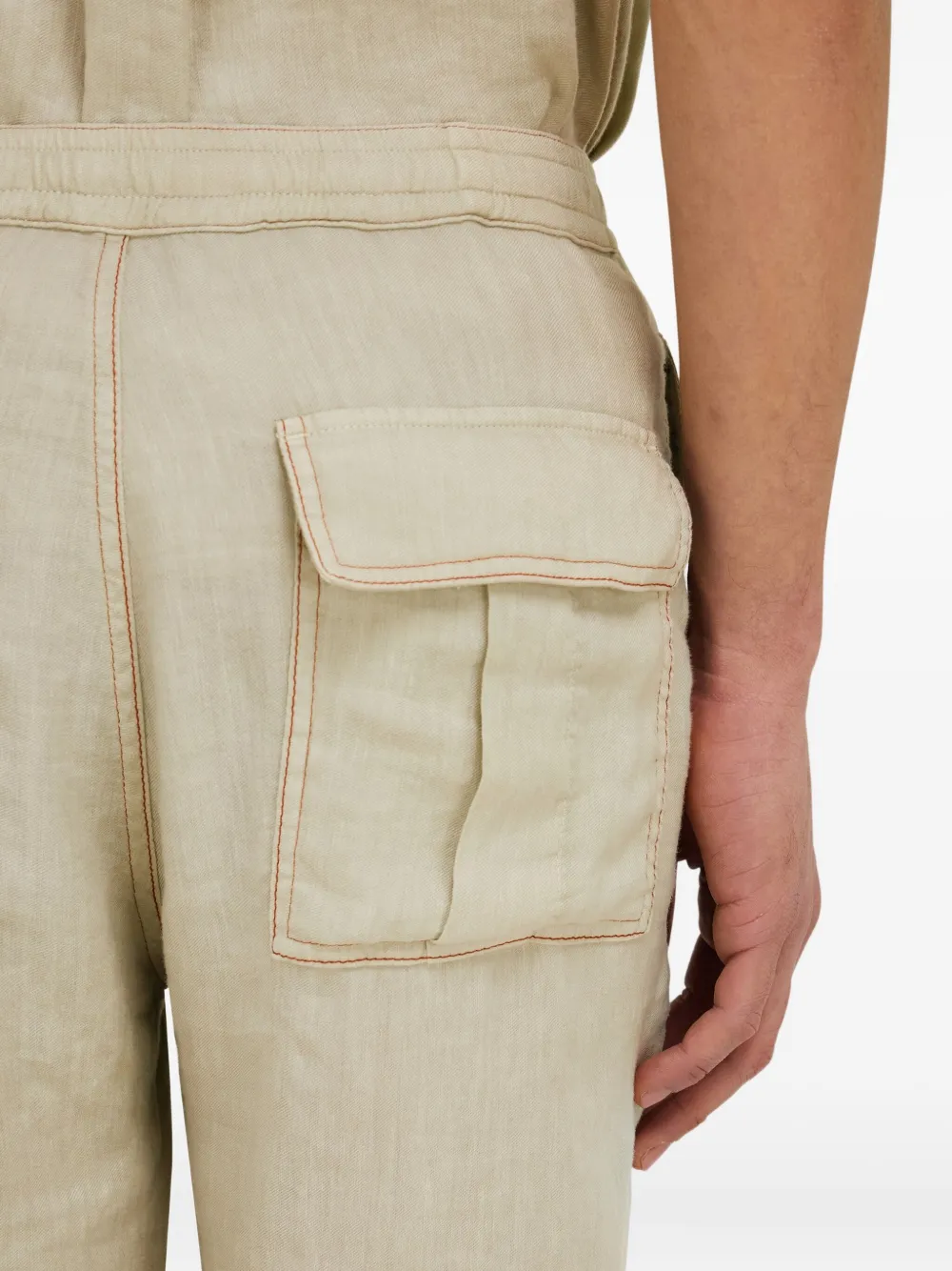 Ferragamo elasticated-waistband pocket shorts Beige