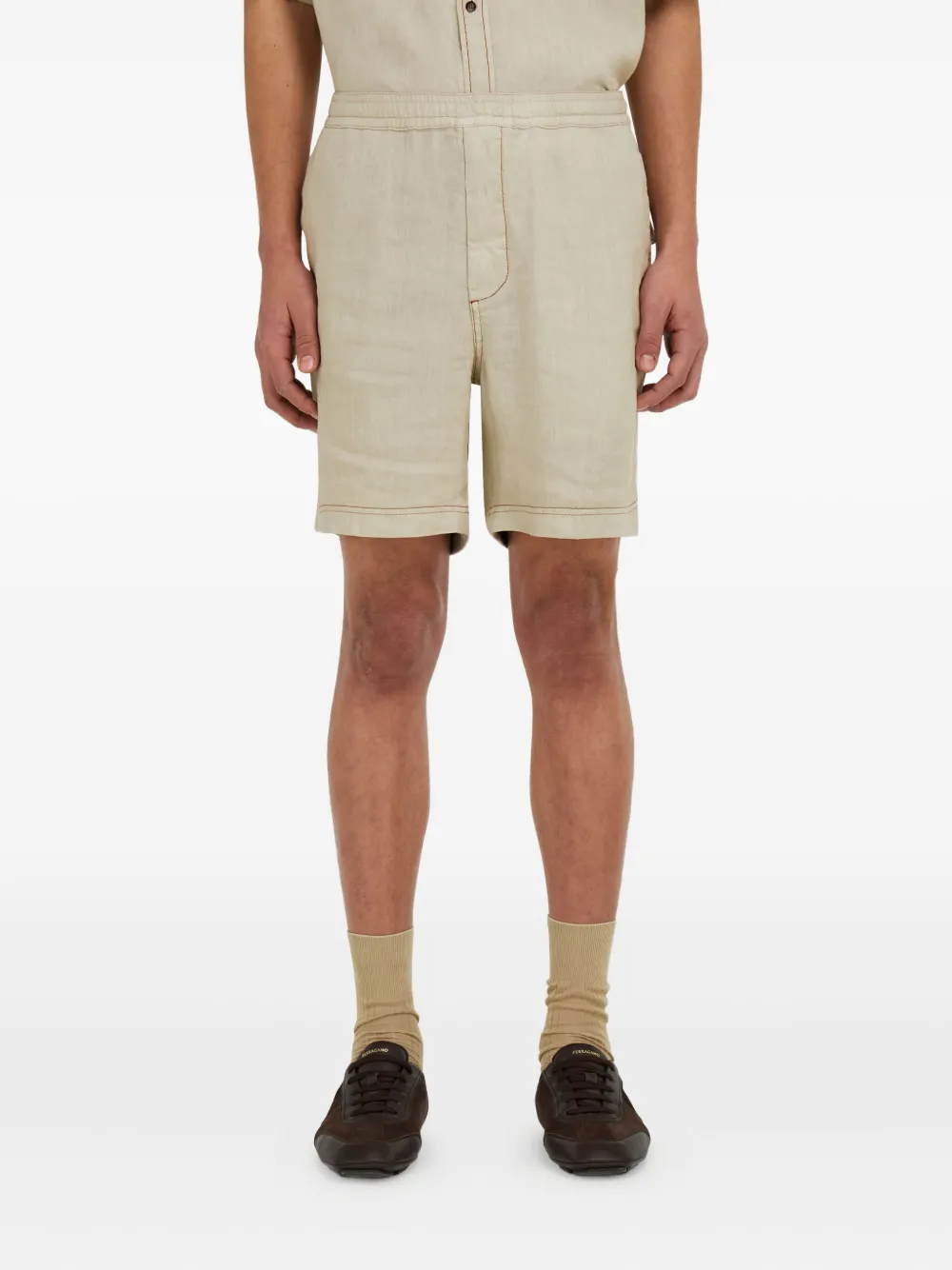 Ferragamo elasticated-waistband pocket shorts Beige