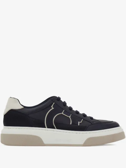Ferragamo Gancini suede-detail sneakers