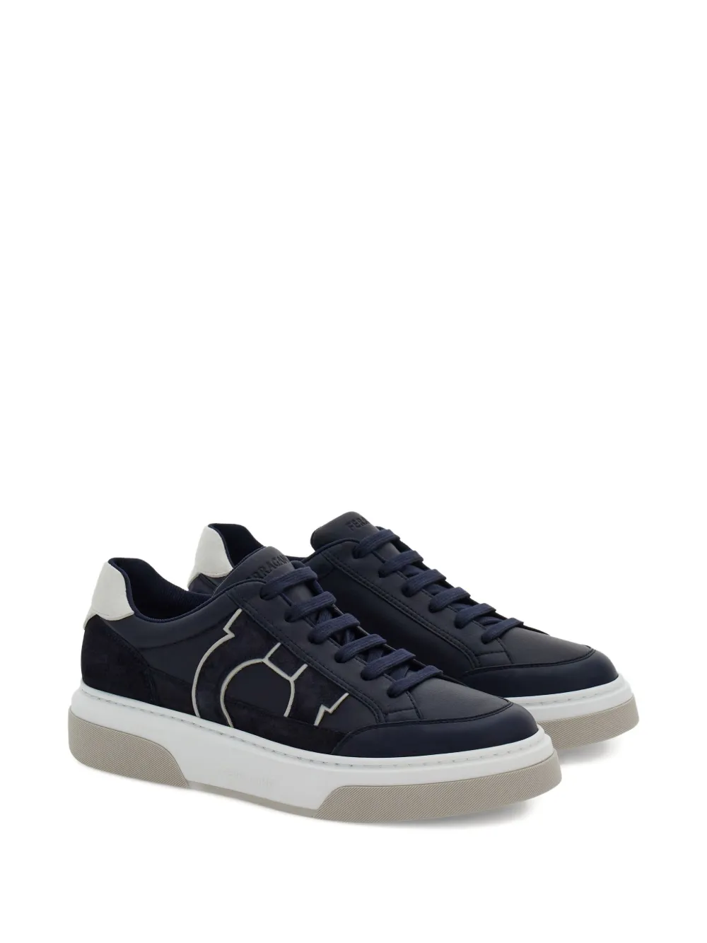 Ferragamo Sneakers met suède detail Blauw