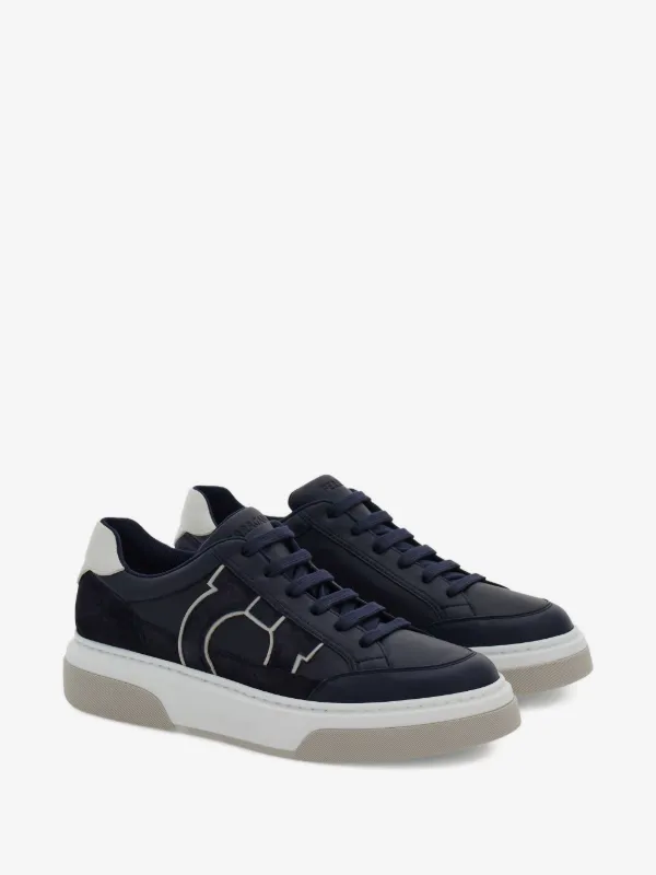 Ferragamo Gancini suede-detail Sneakers | Blue | FARFETCH display picture 3