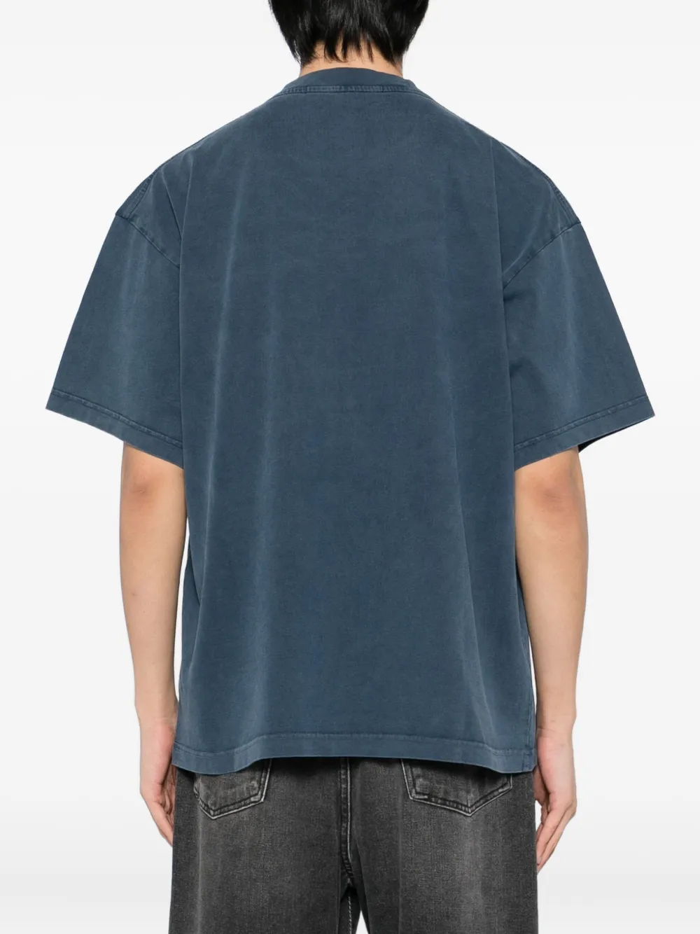 Alexander Wang logo-print cotton T-shirt Blauw