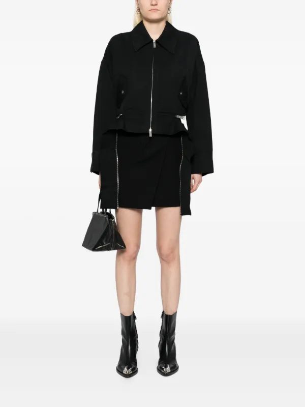 3.1 Phillip Lim ジップ クロップドジャケット | ブラック | FARFETCH JP