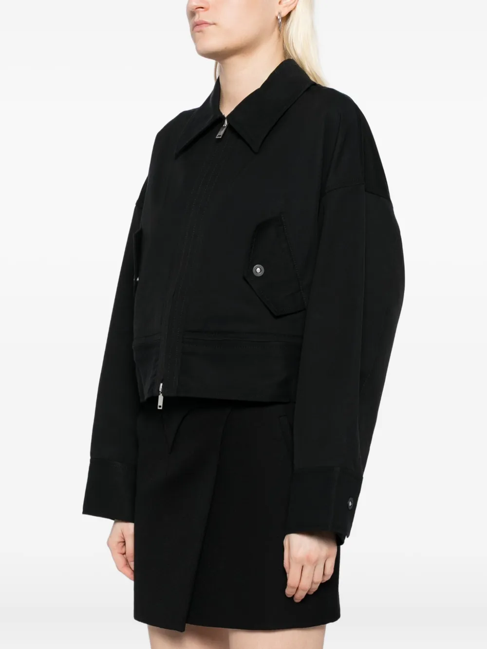 3.1 Phillip Lim Two-way Zip-fastening Cropped Jacket In Black