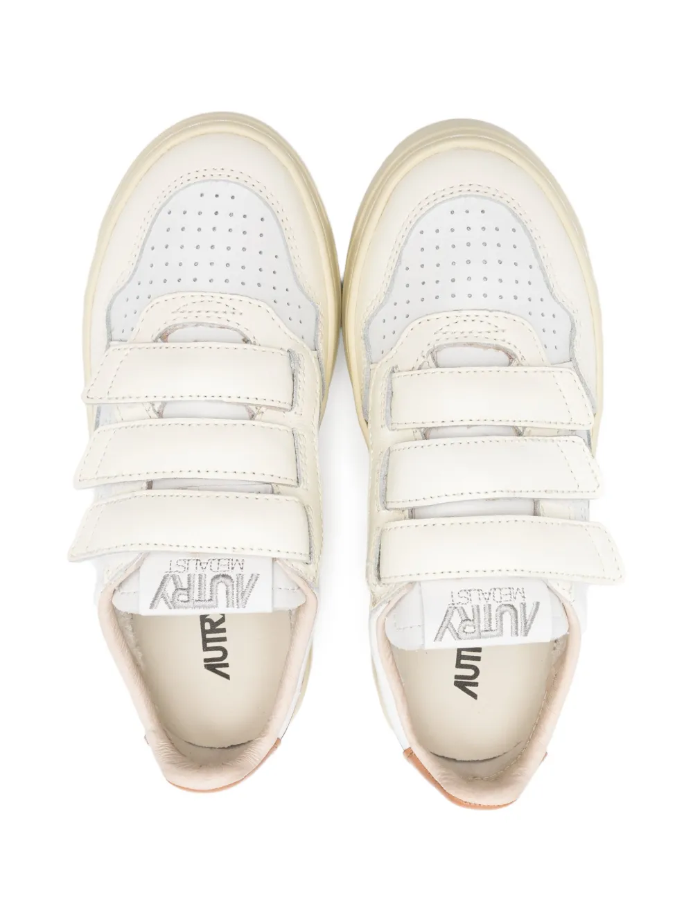 Autry Kids Medalist triple-strap leather sneakers White