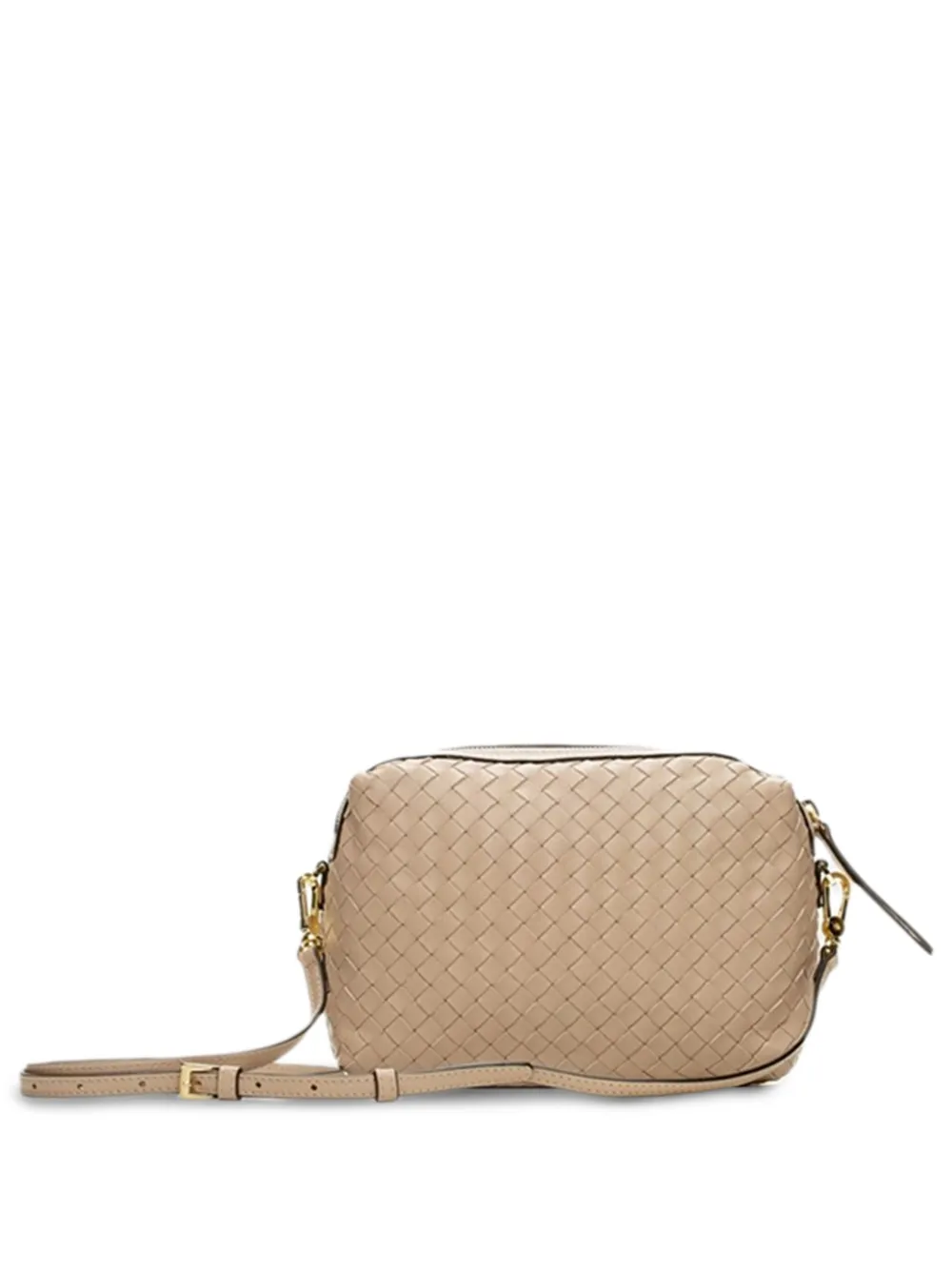 Poche Paris Woven Crossbody Bag In Brown