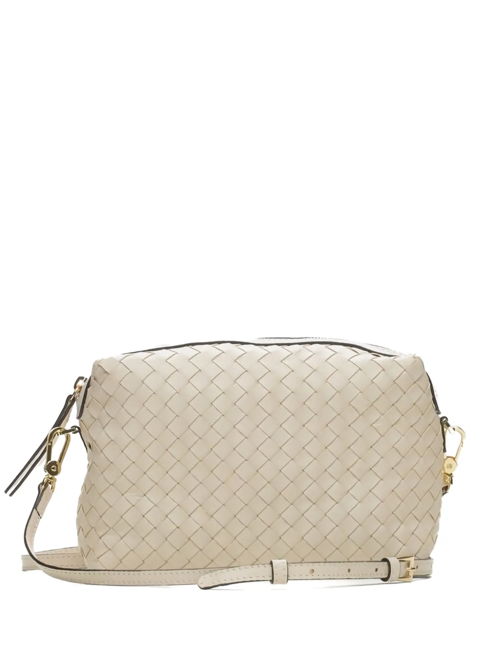 Poche Paris Woven Cross Body Bag In Neutral