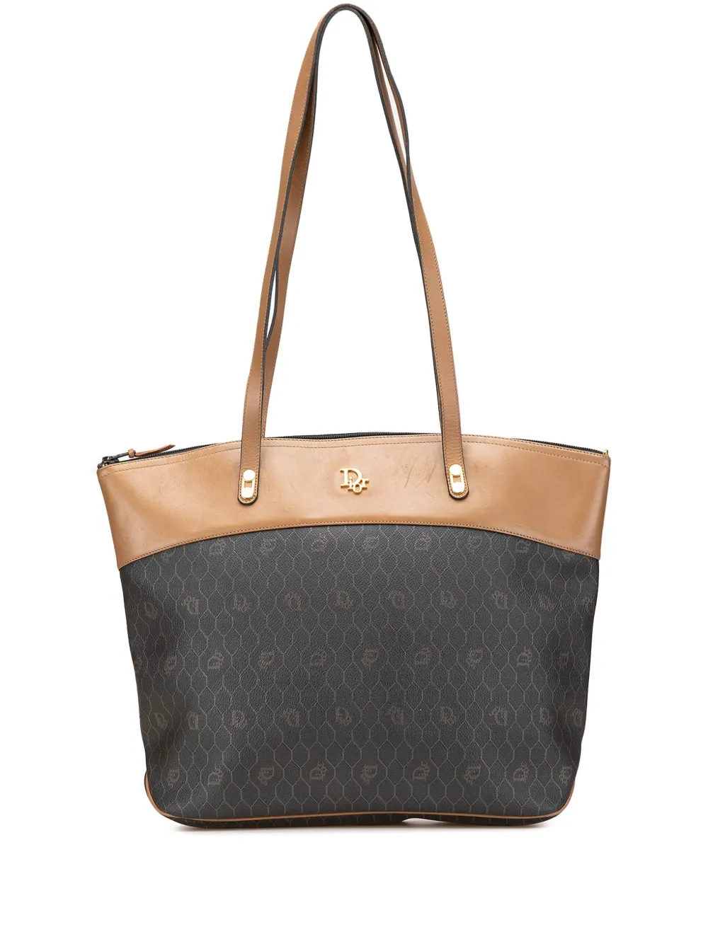 Christian Dior Pre-Owned 20th Century ハニカム コーテッドキャンバス ハンドバッグ - ブラック Christian Dior Pre-Owned 20th Century ハニカム コーテッドキャンバス ハンドバッグ - ブラック