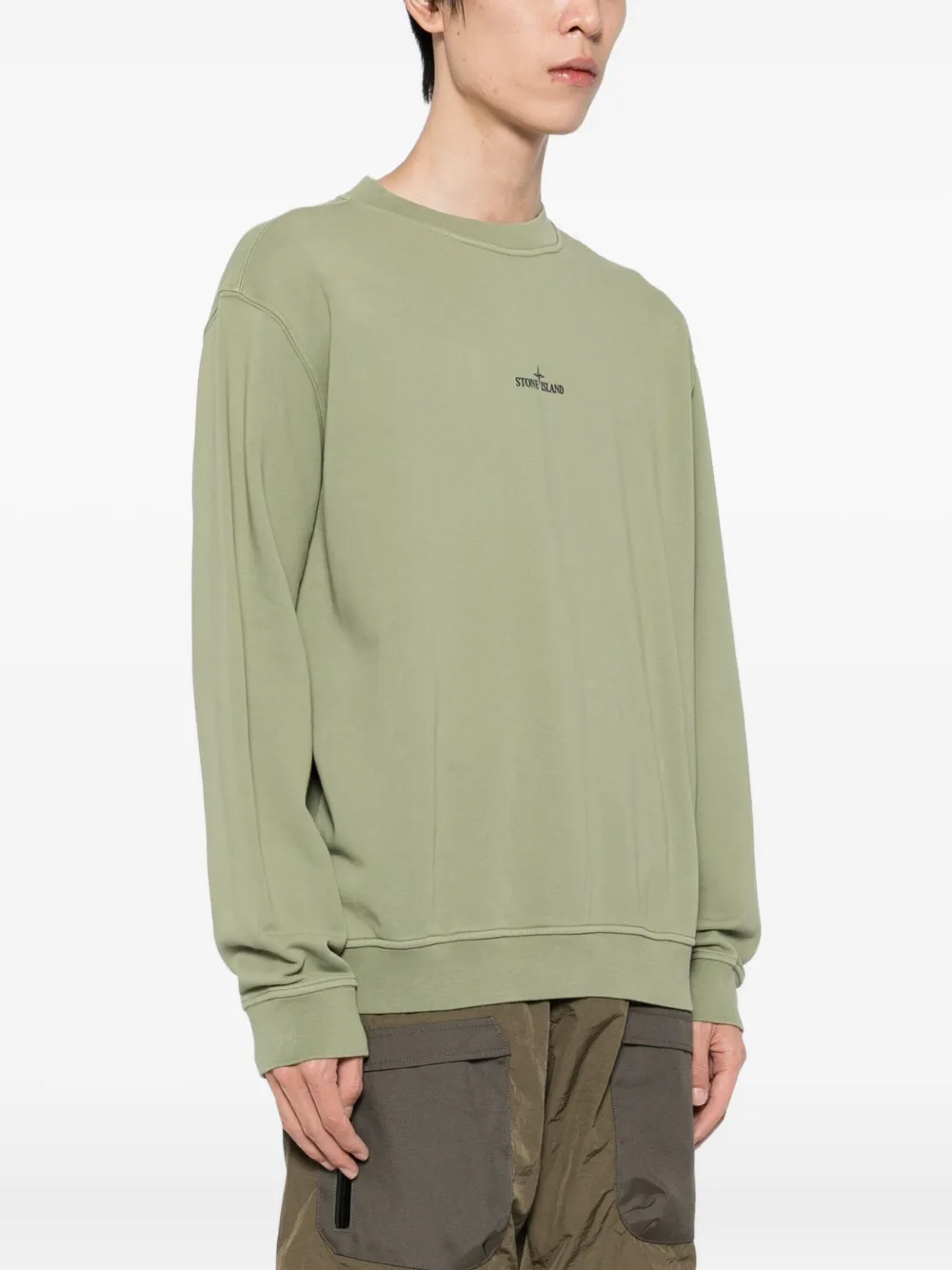 Stone Island Katoenen sweater Groen