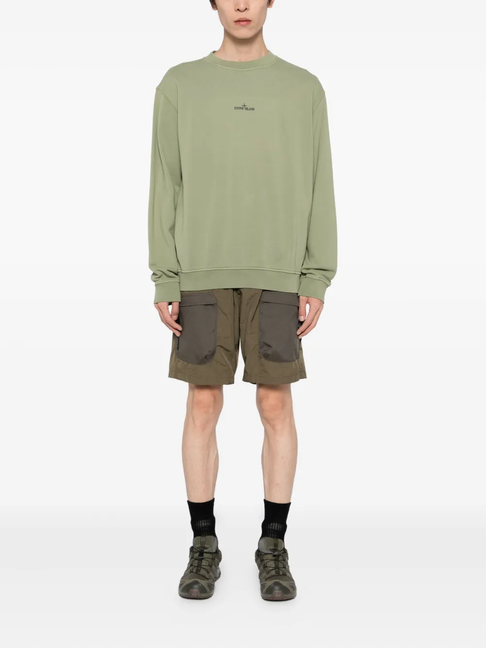 Stone Island Katoenen sweater Groen
