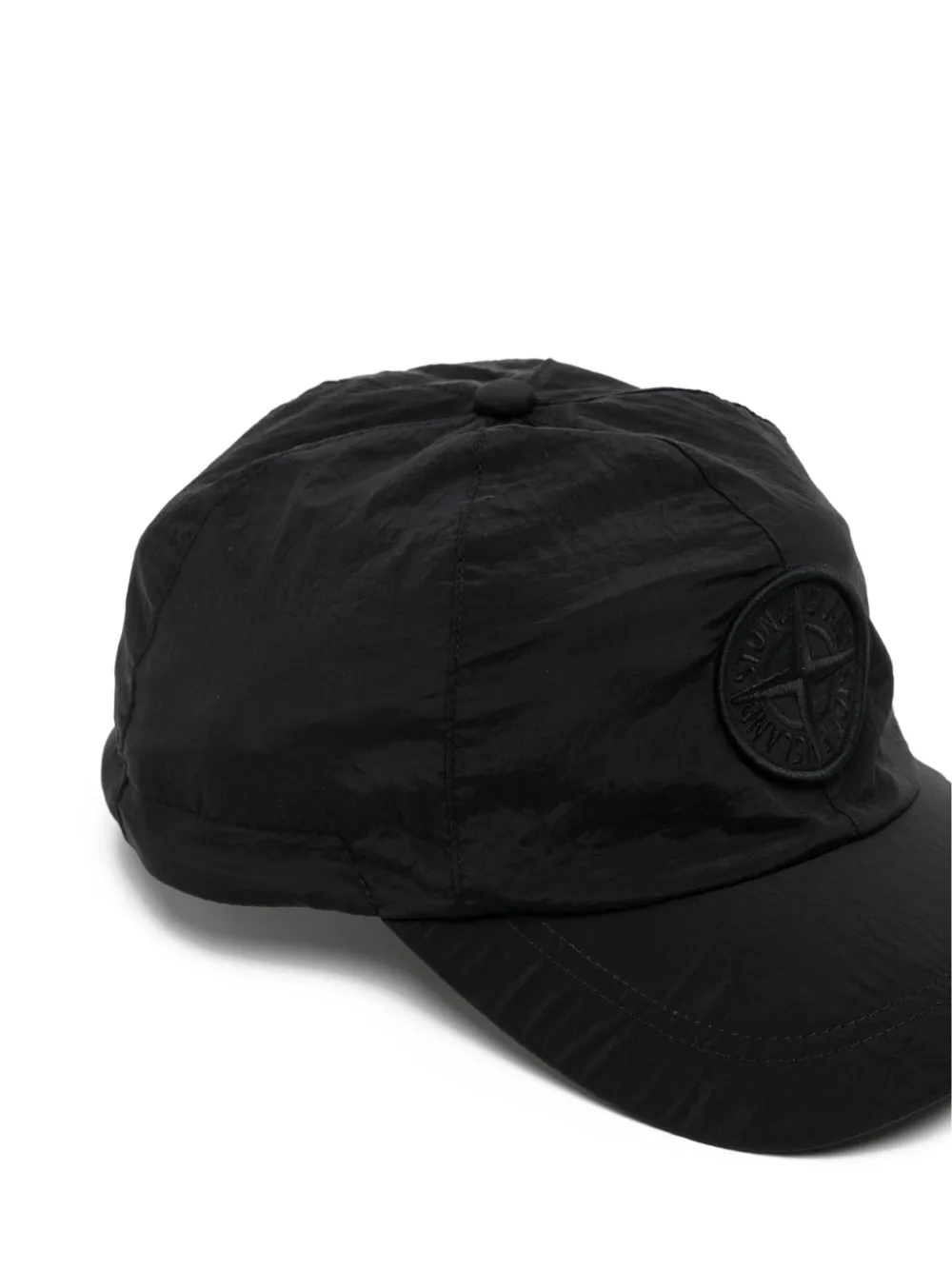 Stone Island Honkbalpet met geborduurd logo Zwart