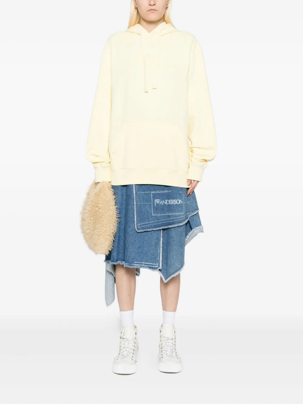 JW Anderson Hoodie met geborduurd logo Geel