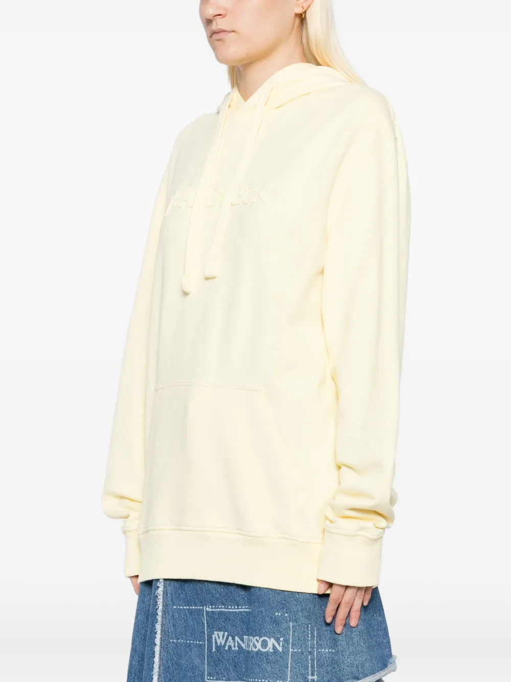 JW Anderson Hoodie met geborduurd logo Geel