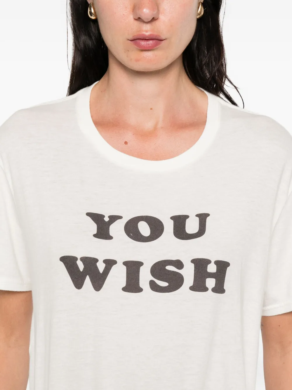 R13 T-shirt met grafische print Beige