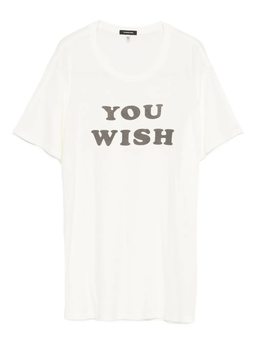 R13 T-shirt met grafische print Beige