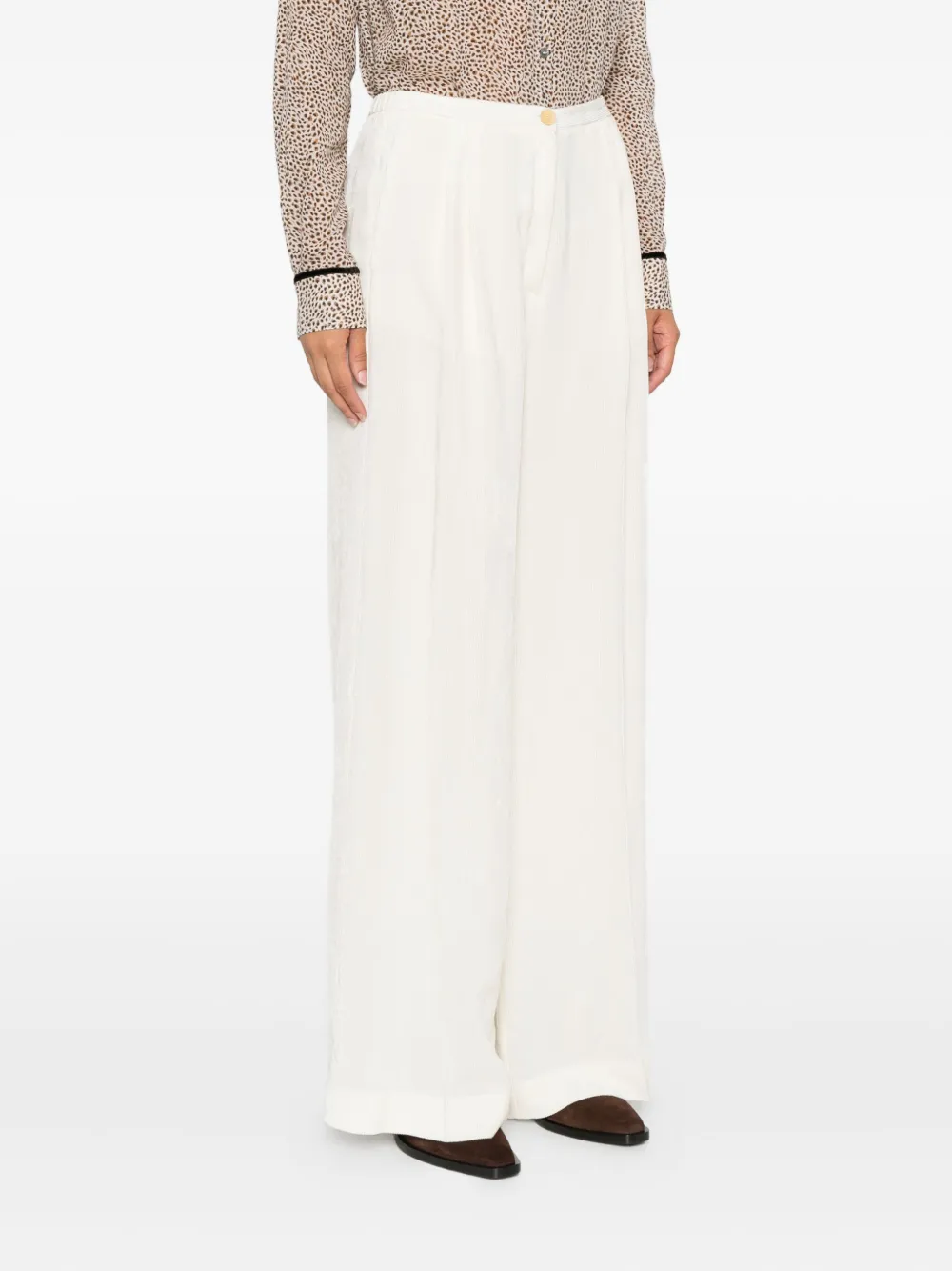 Forte pleat-detailed trousers Beige