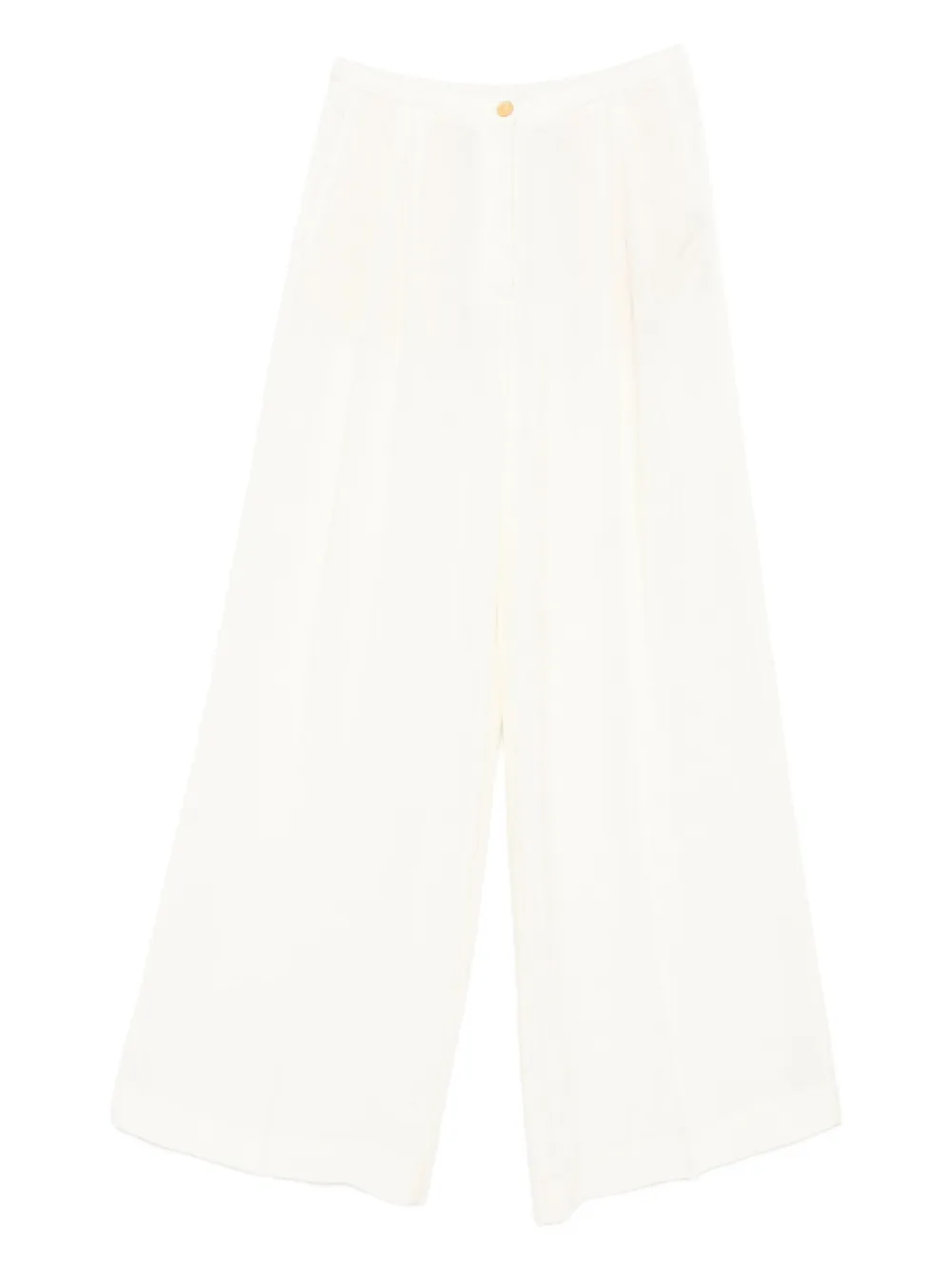 Forte Broek met geplooid detail Beige