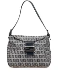 Fendi Pre-Owned 2000-2010 Zucchino Canvas Double Flap Mamma shoulder bag - Grey