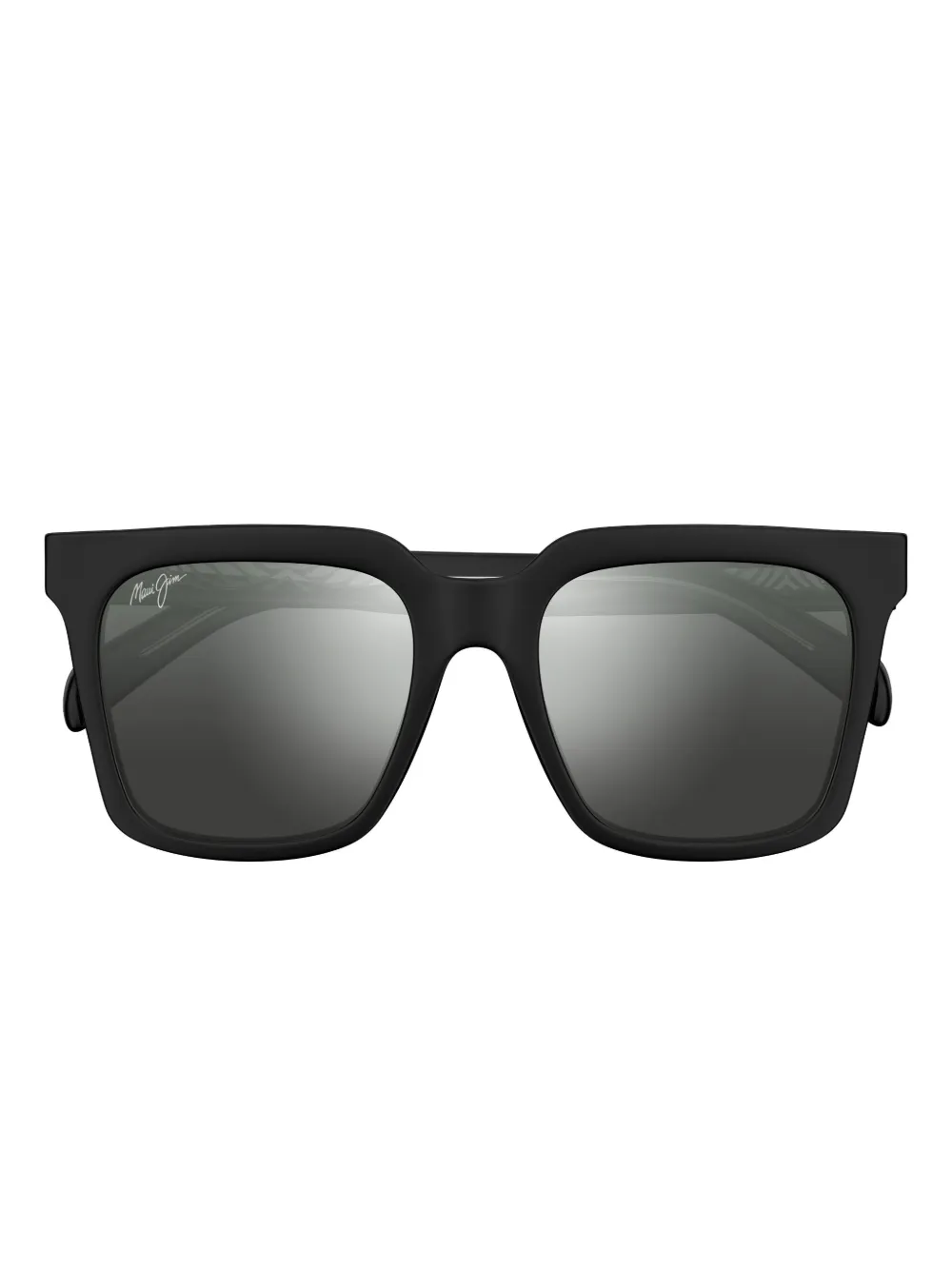 Maui Jim Rooftops Square-frame Sunglasses In Black