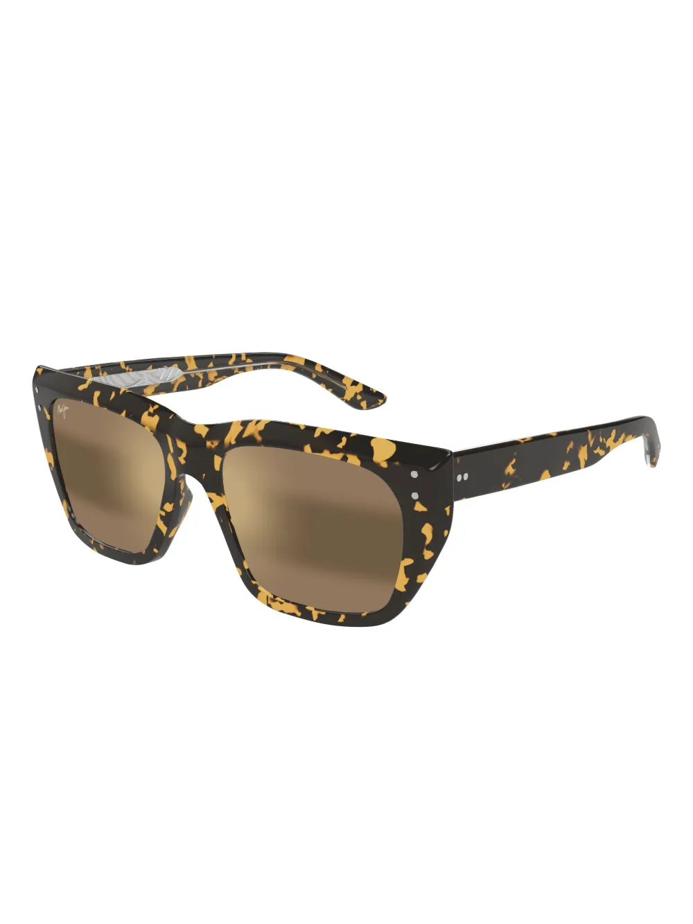 Maui Jim Aloha Lane Tortoiseshell Square Sunglasses In Black