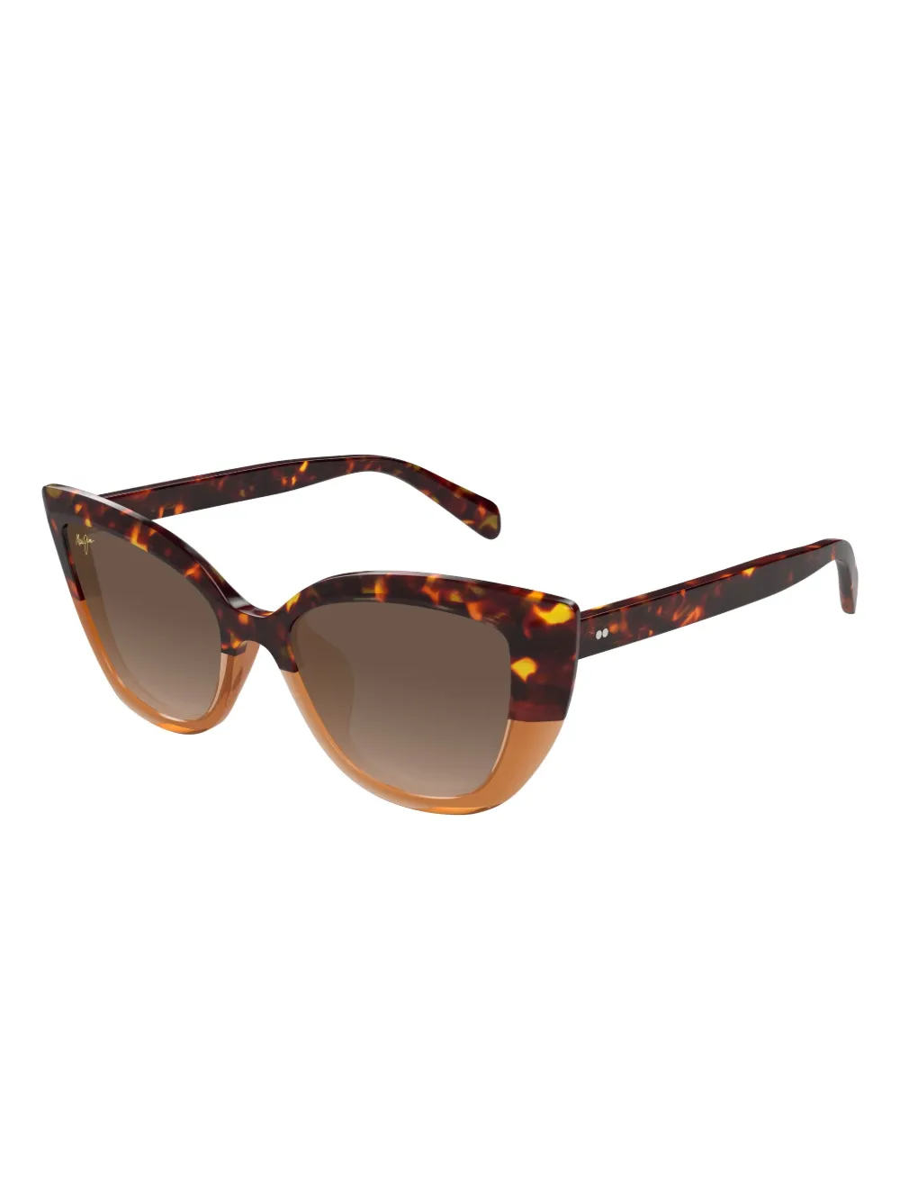 Maui Jim Blossom zonnebril met cat-eye montuur en schildpadschild-design Bruin