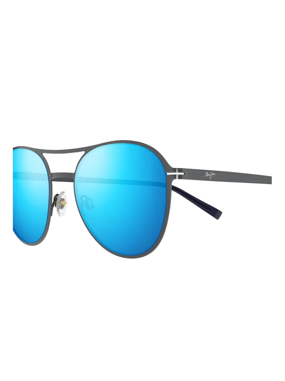Maui Jim Half Moon Round Sunglasses In Blue