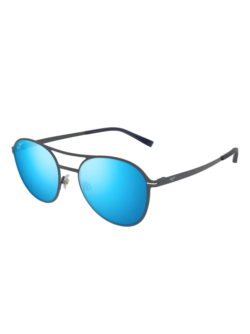 Maui Jim Half Moon Round Sunglasses In Blue