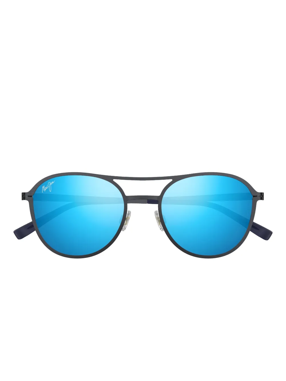 Maui Jim Half Moon Round Sunglasses In Blue