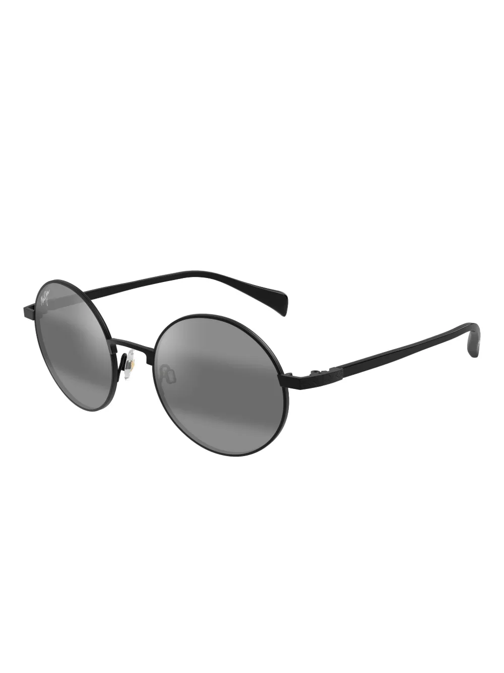 Maui Jim Mokupuni zonnebril met rond montuur Zwart