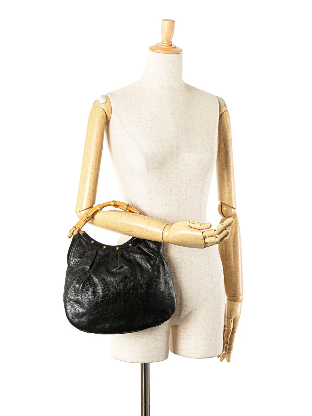 Gucci Pre-Owned 2000-2015 Studded Calfskin Bamboo hobo bag | Pre-Owned | Image 2