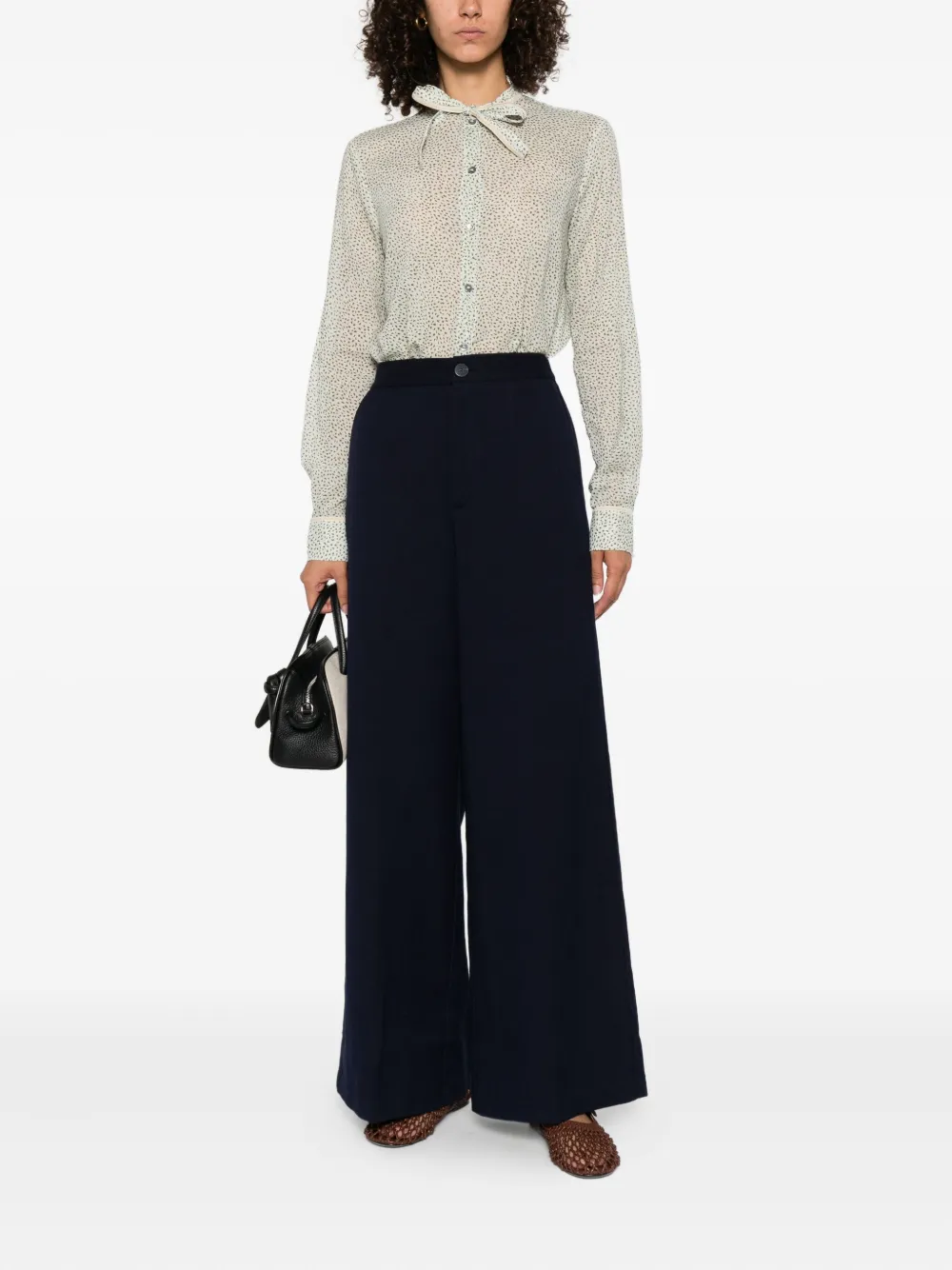 Forte wide-leg trousers Blauw