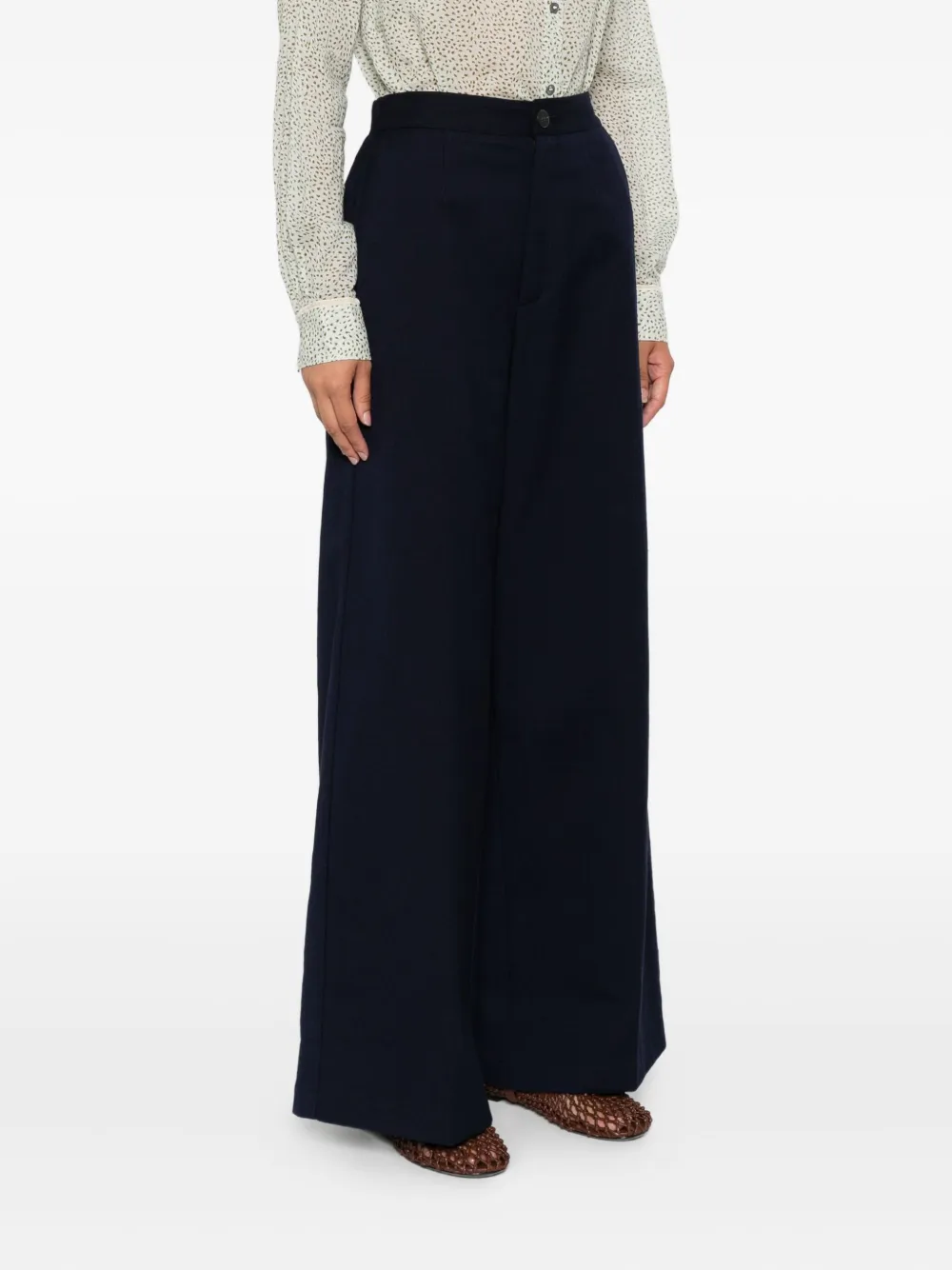Forte wide-leg trousers Blauw