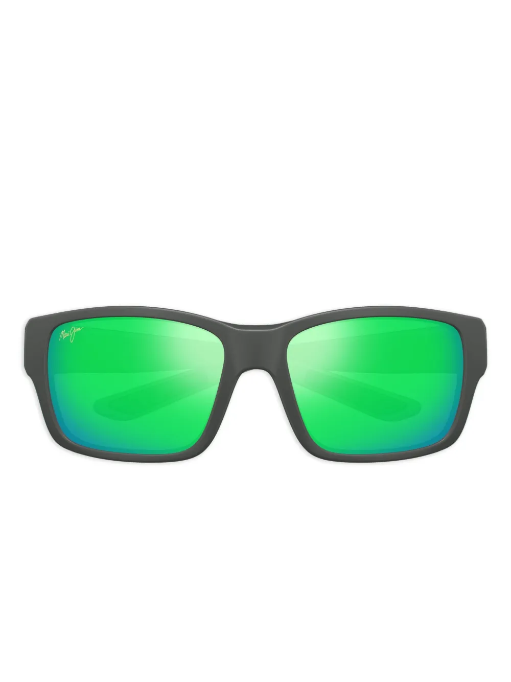 Maui Jim groves zonnebril met rechthoekig montuur Grijs