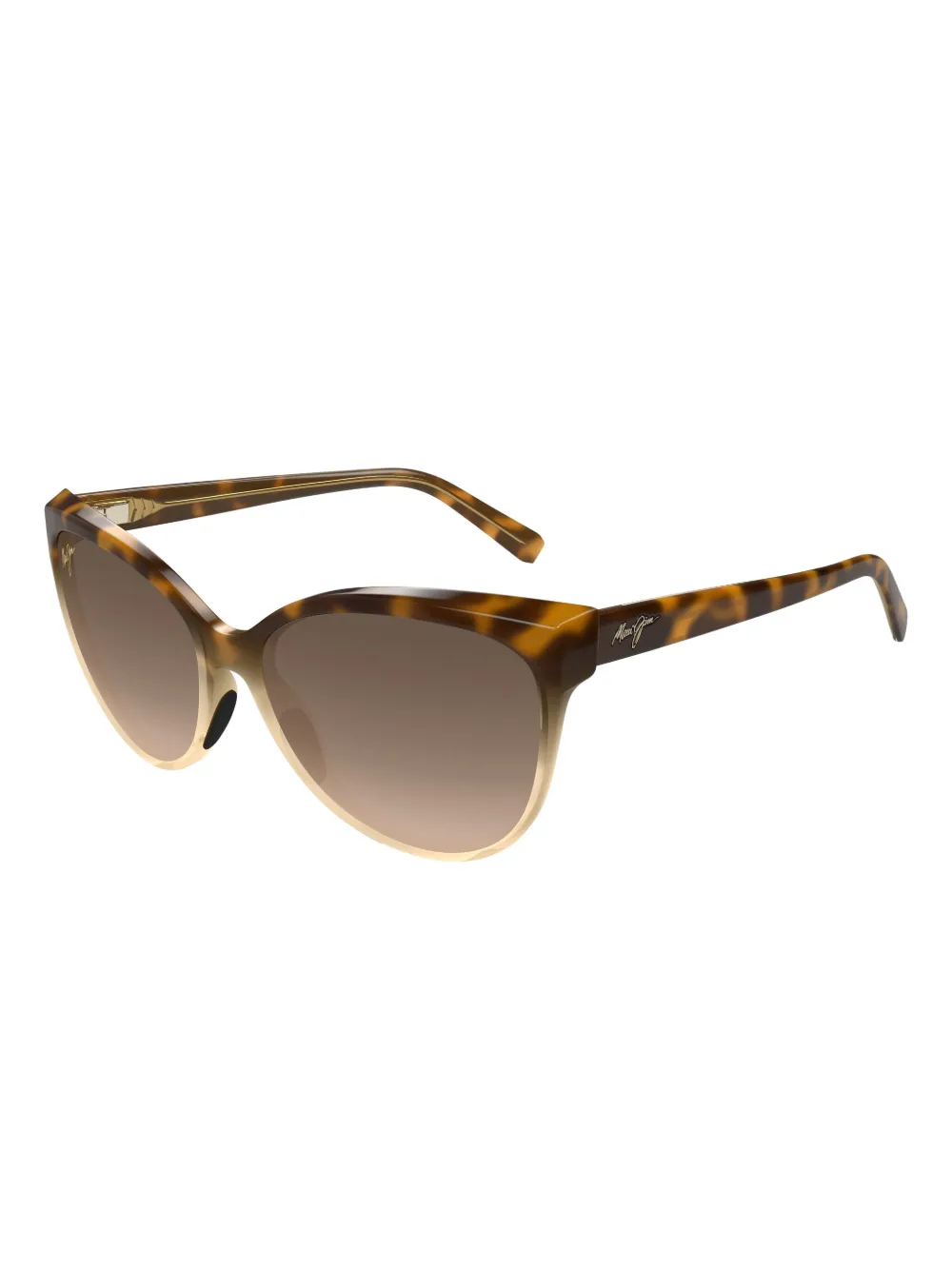 Maui Jim Olu'Olu zonnebril met cat-eye montuur en schildpadschild-design Bruin