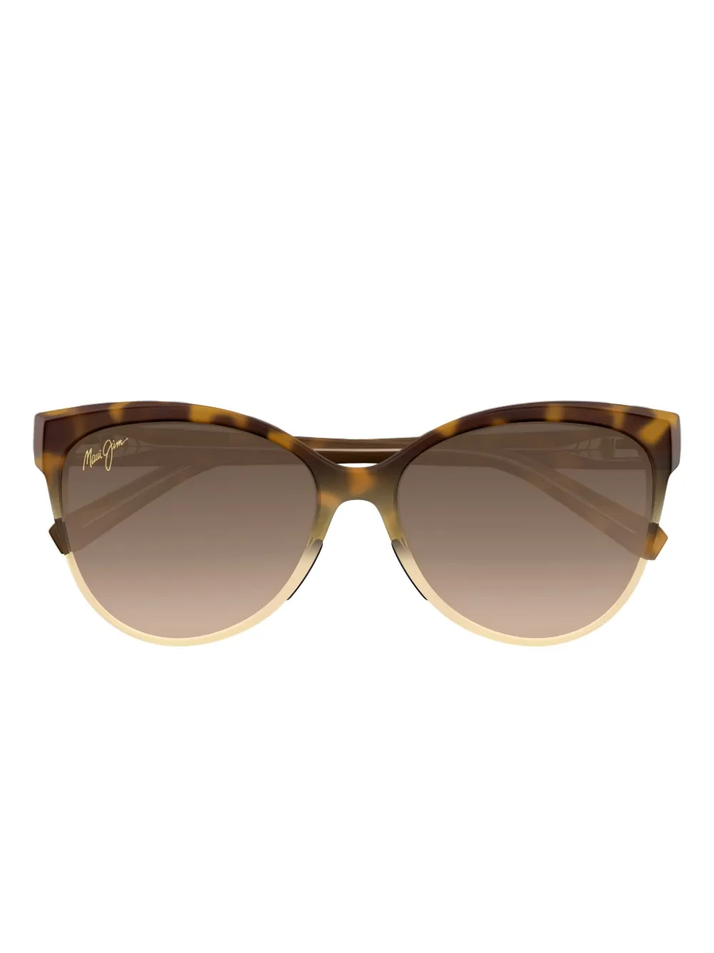 Maui Jim 'olu'olu Tortoiseshell Cat-eye Sunglasses In Brown