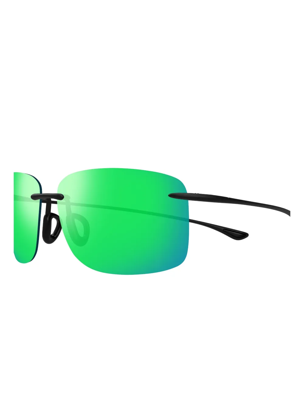 Maui Jim Hema rimless square sunglasses Zwart