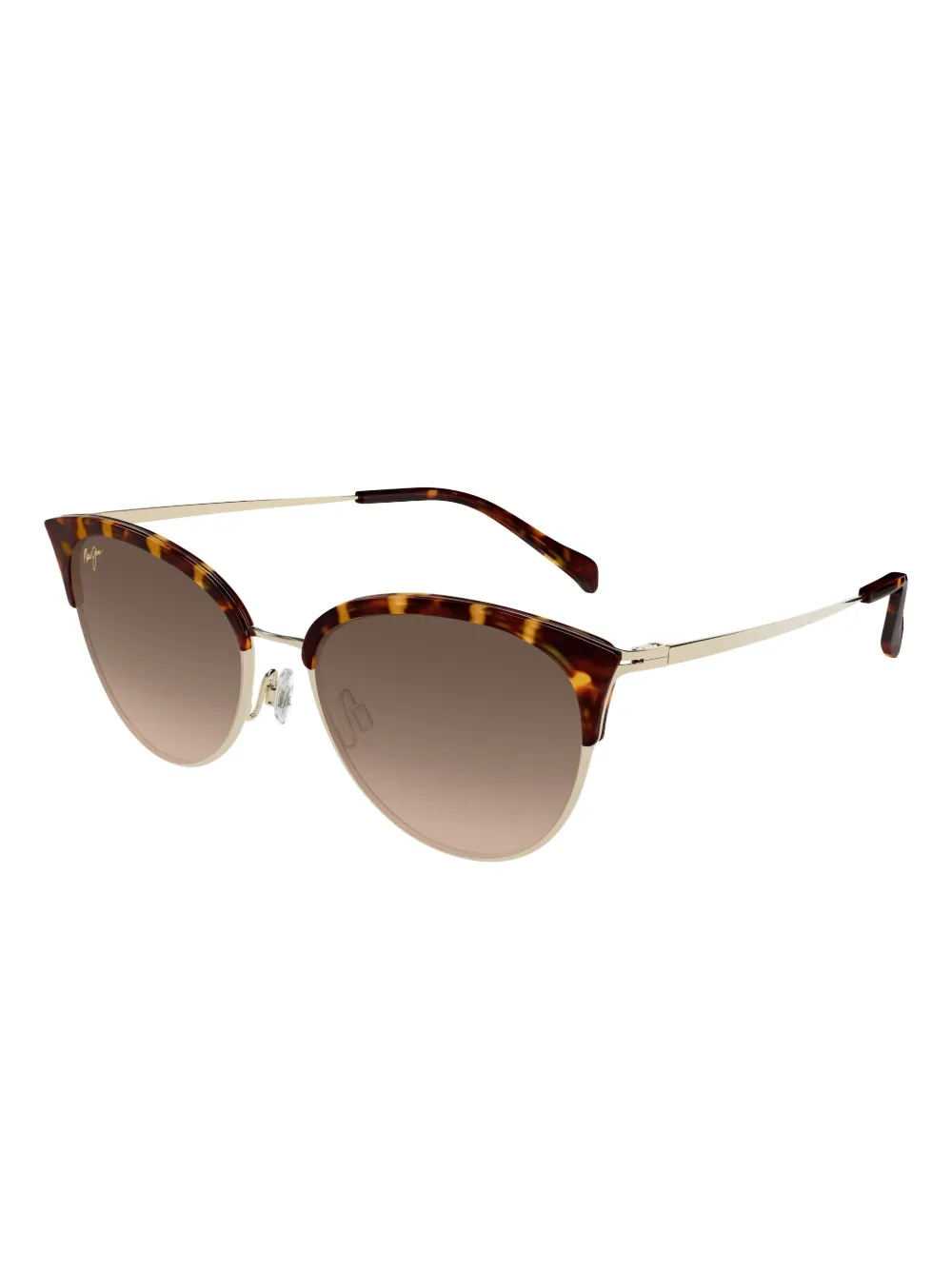 Maui Jim Zonnebril met goudkleurig metalen montuur en schildpadschild design