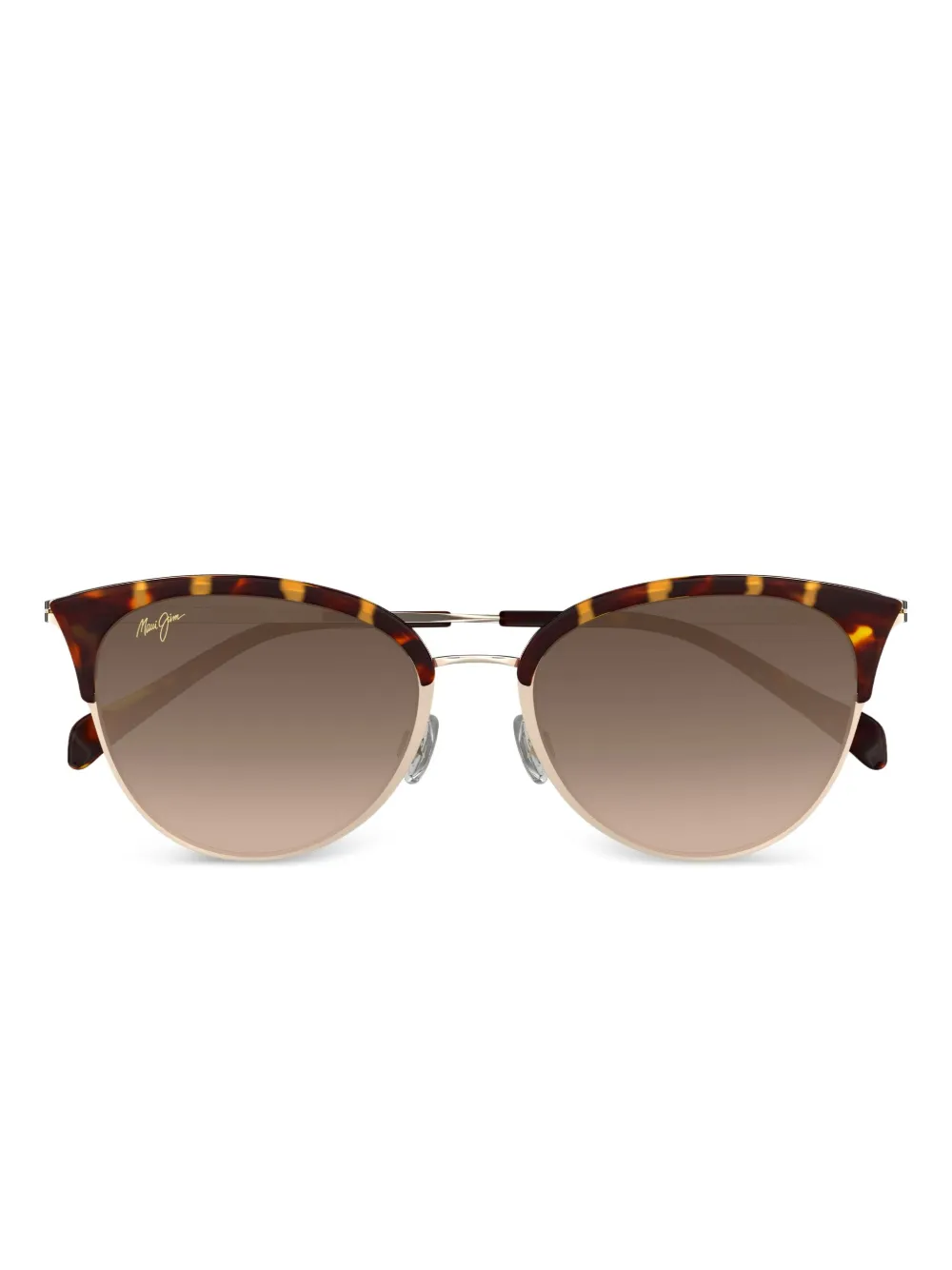 Maui Jim Zonnebril met goudkleurig metalen montuur en schildpadschild design